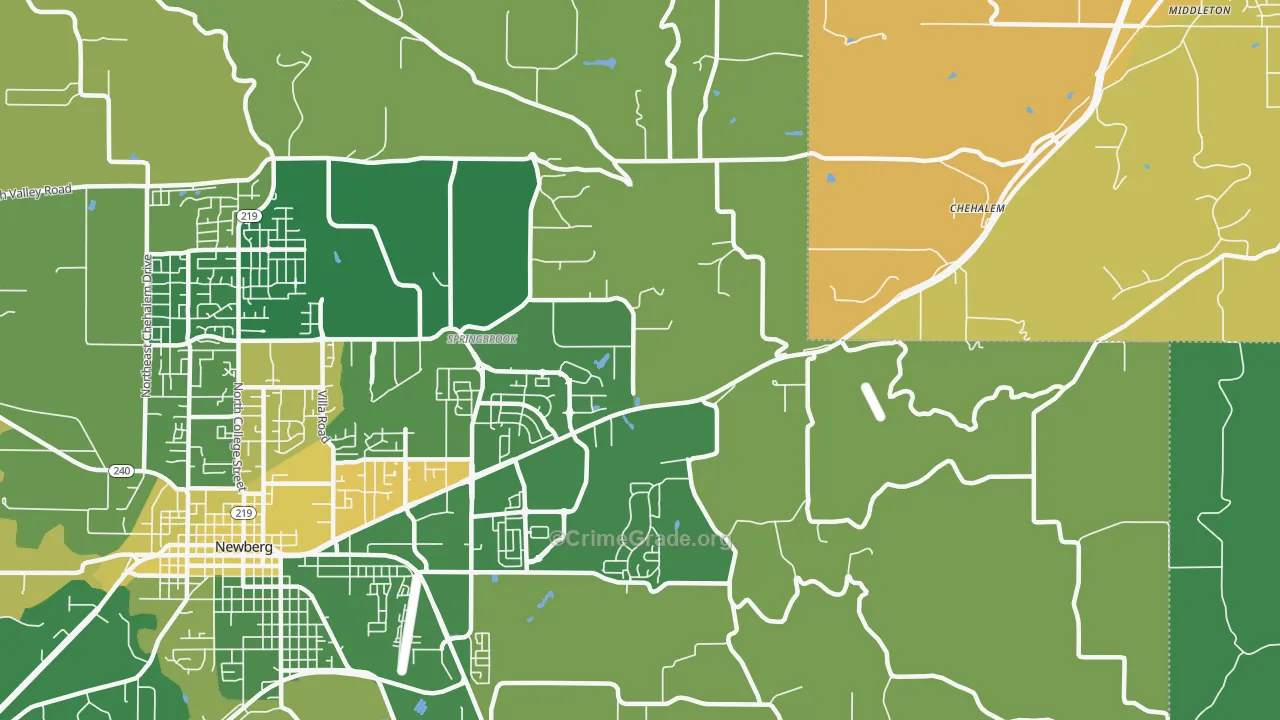 Springbrook, OR Map of Murder Rates