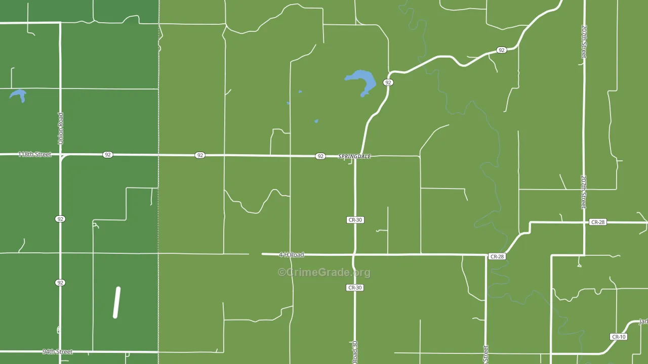 Springdale, KS Map of Murder Rates