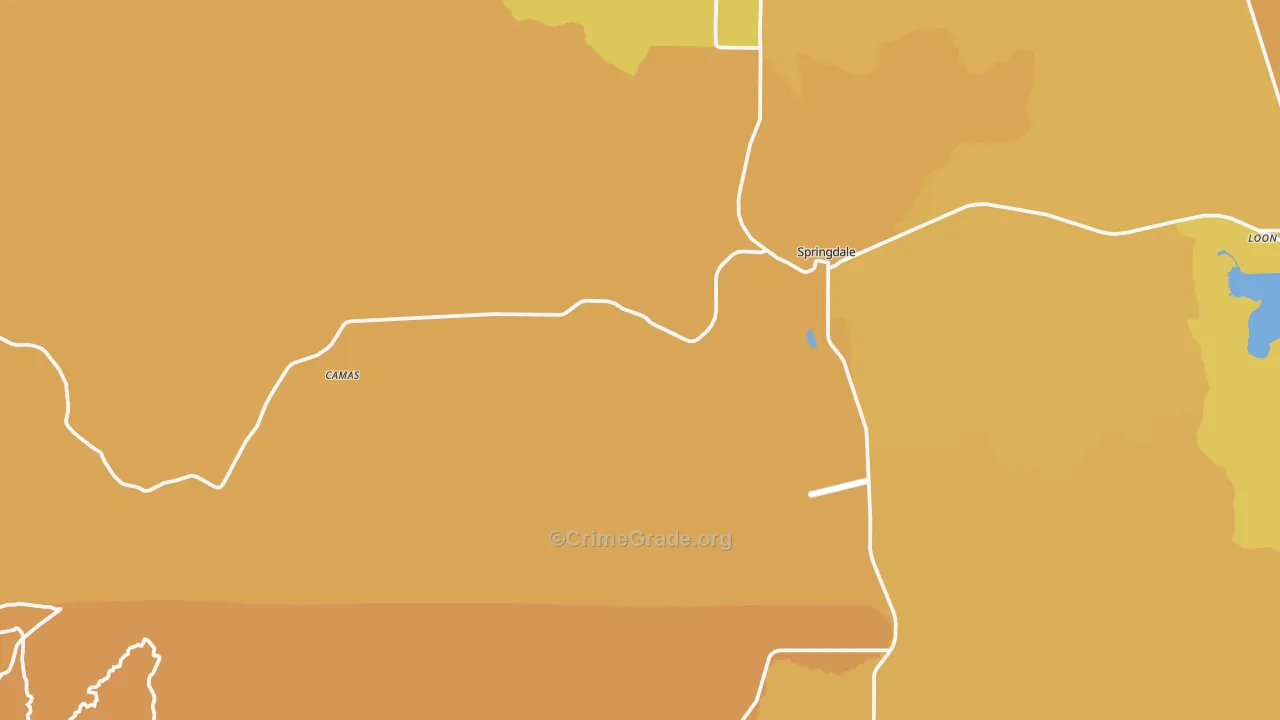 Springdale, WA Map of Murder Rates