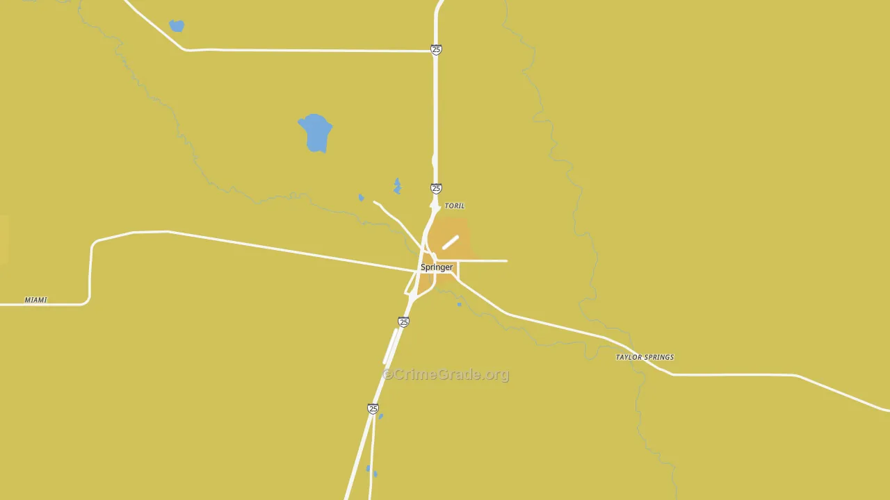Springer, NM Map of Murder Rates