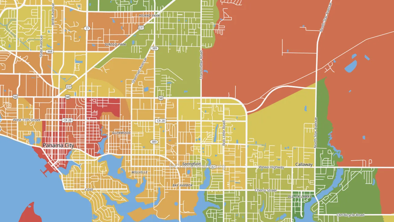 Springfield, FL Map of Murder Rates