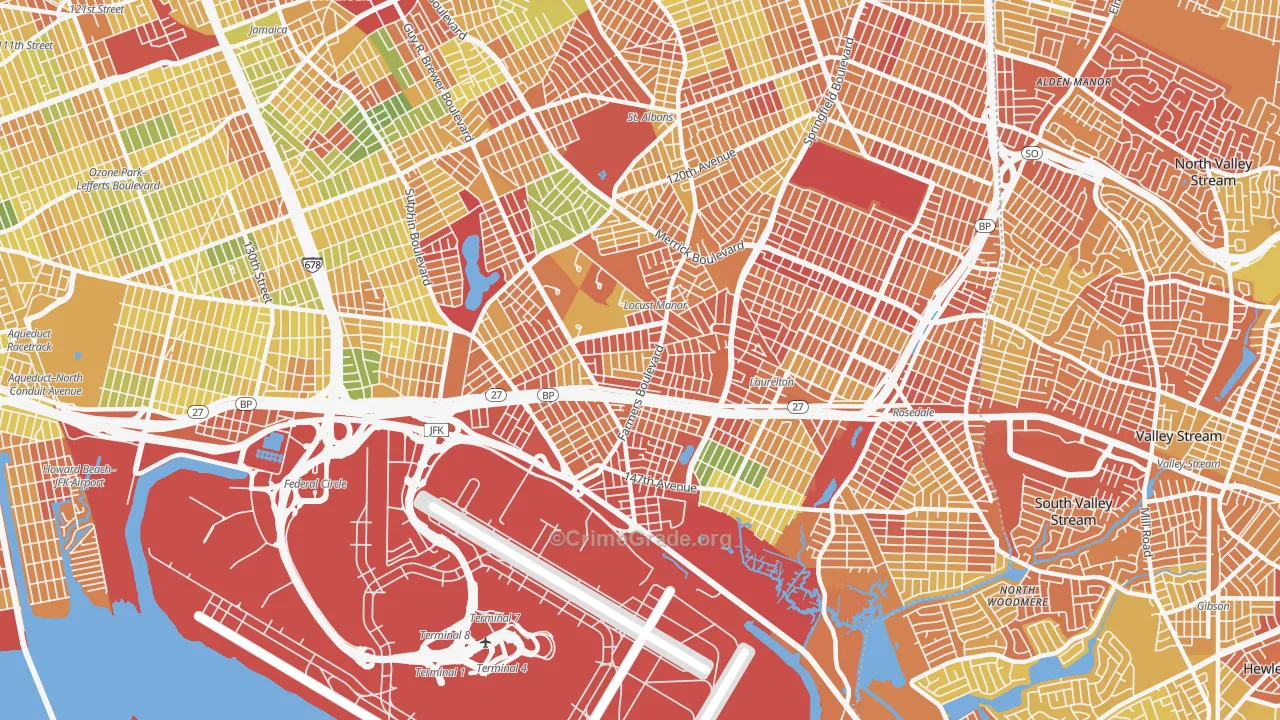 Springfield Gardens, Queens, NY Map of Murder Rates