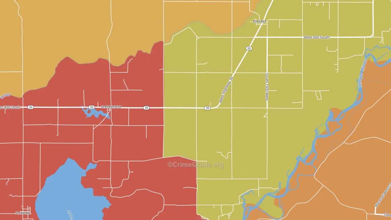 Springfield, ID Map of Murder Rates