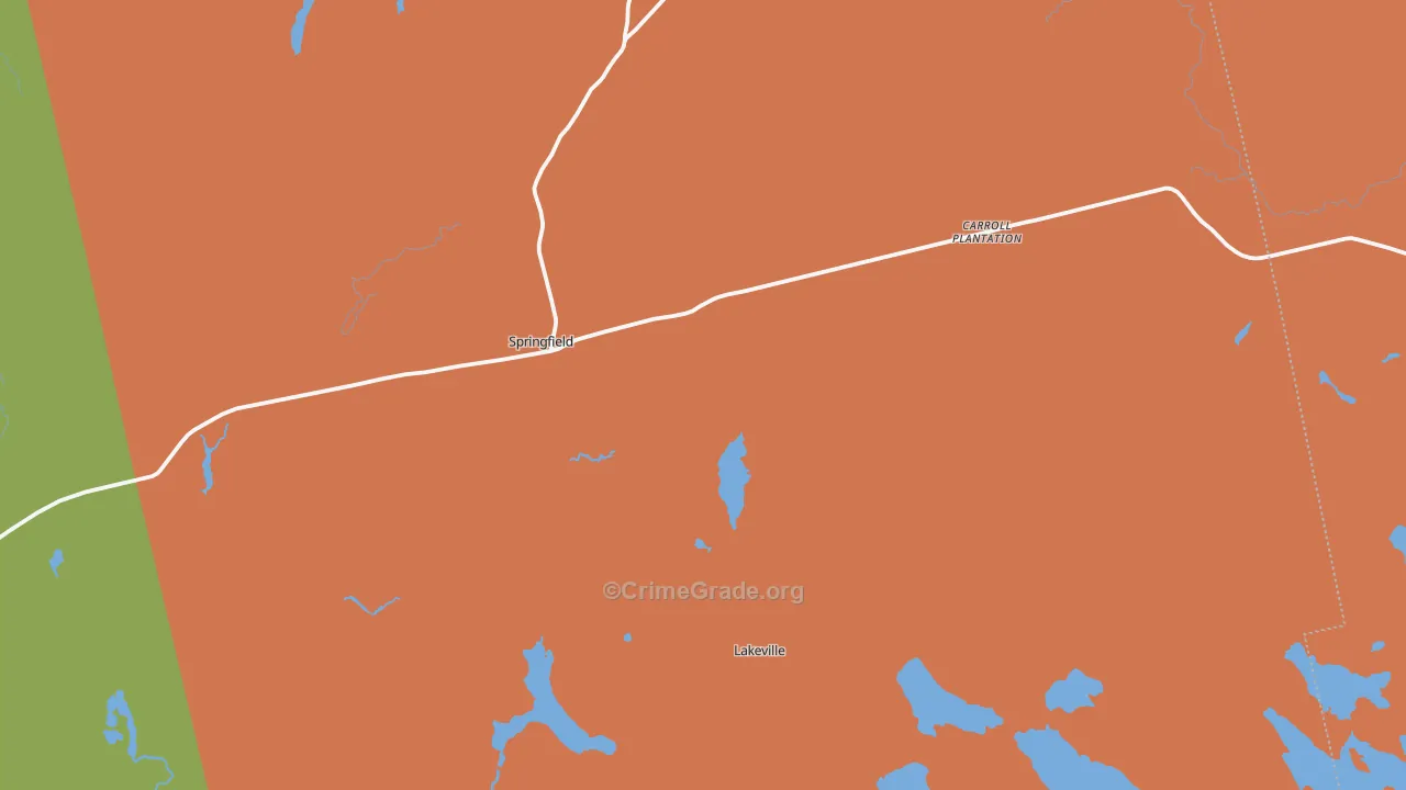 Springfield, ME Map of Murder Rates