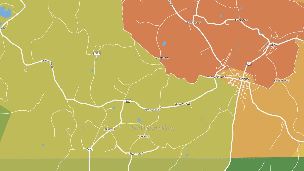 Springs, PA Map of Murder Rates