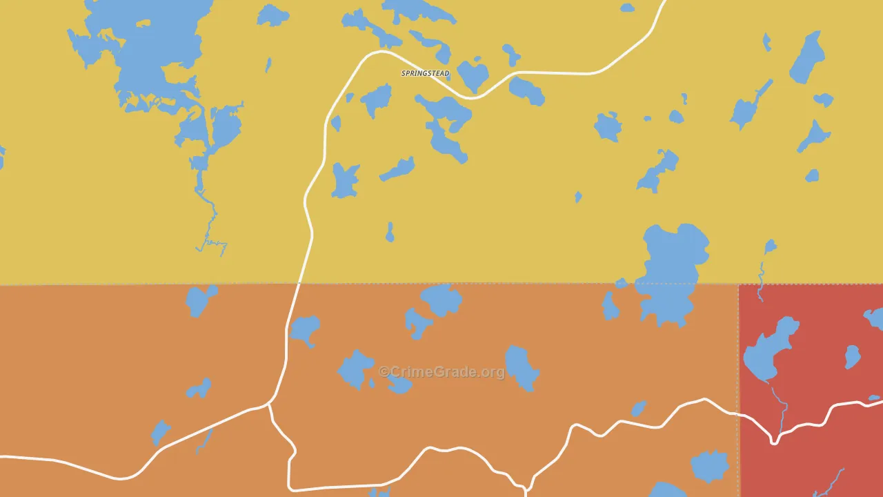 Springstead, WI Map of Murder Rates