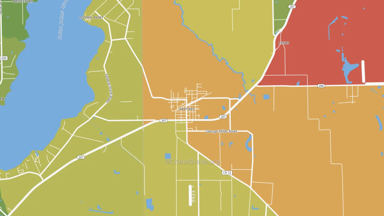 Spuds, FL Map of Murder Rates