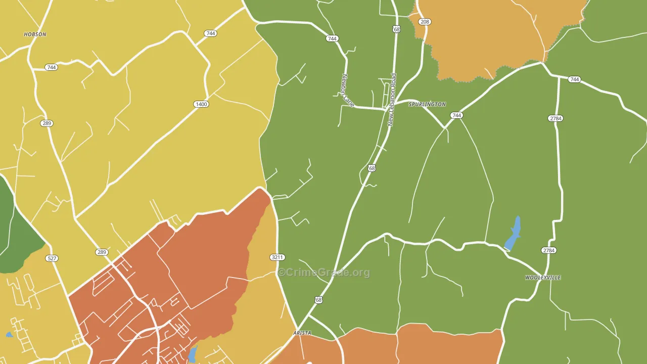 Spurlington, KY Map of Murder Rates