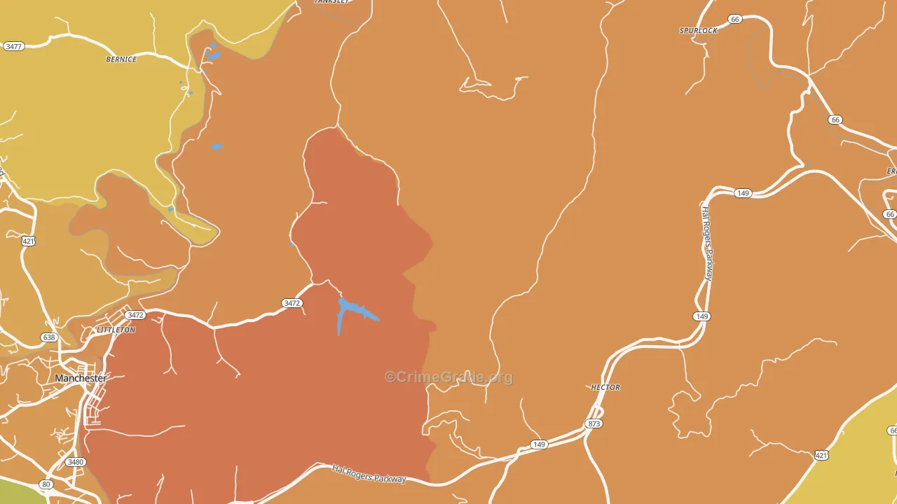 Spurlock, KY Map of Murder Rates