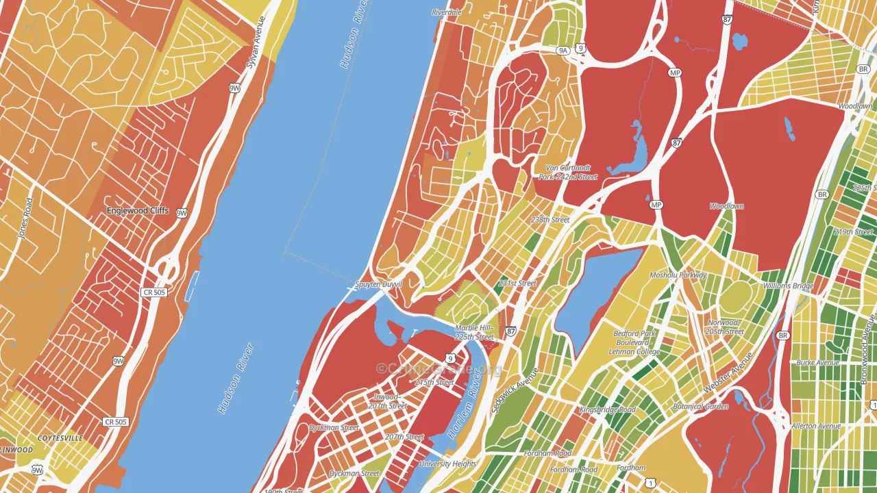 Spuyten Duyvil, Bronx, NY Map of Murder Rates