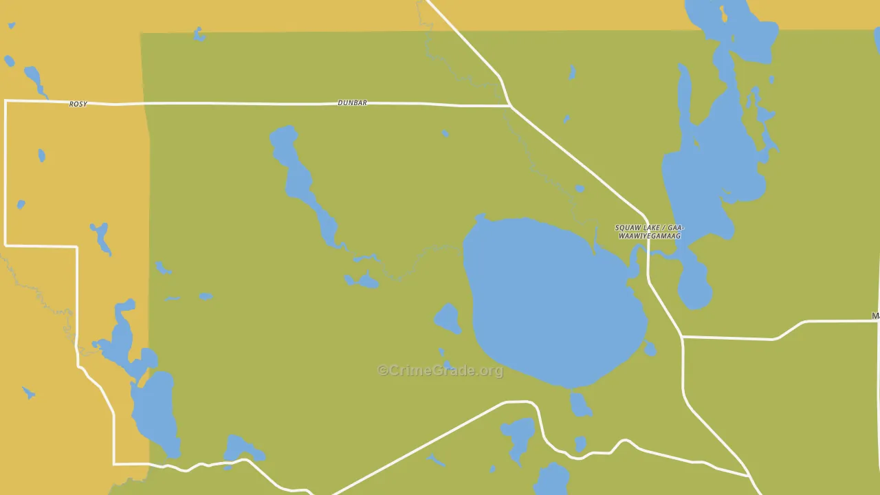 Squaw Lake, MN Map of Murder Rates