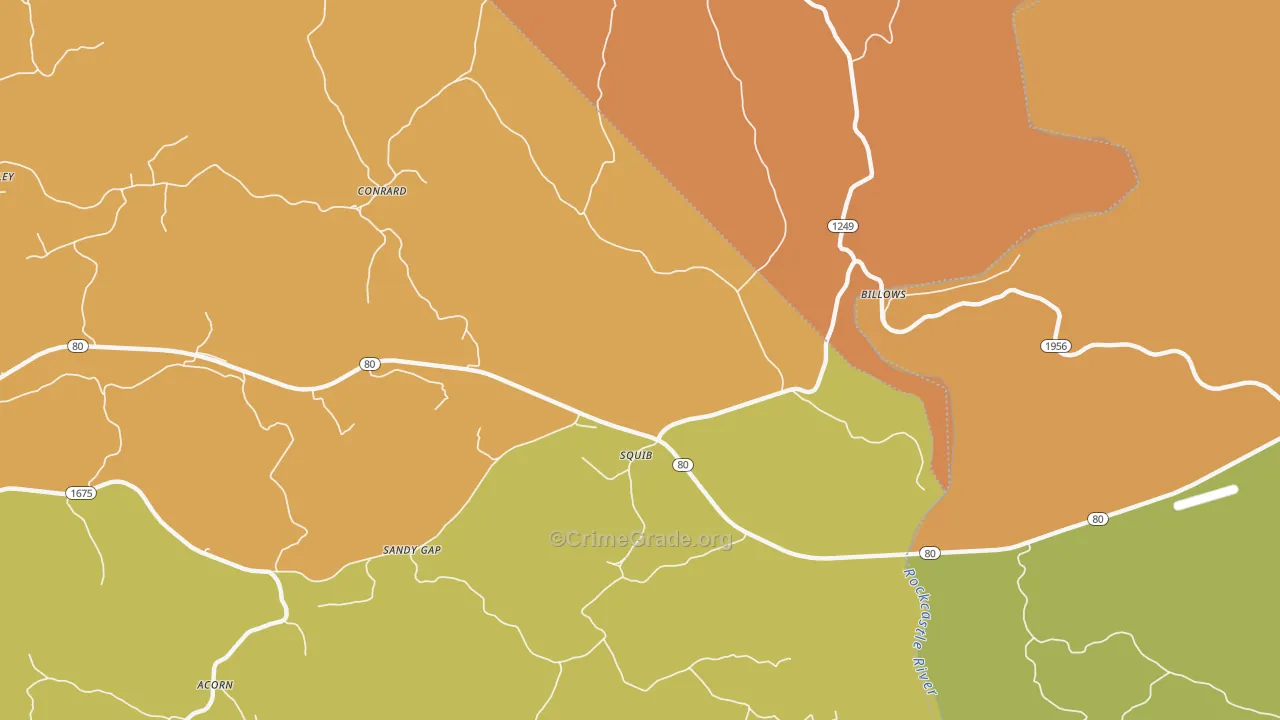 Squib, KY Map of Murder Rates