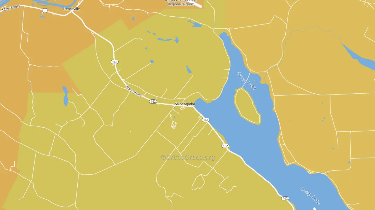 St. Agatha, ME Map of Murder Rates