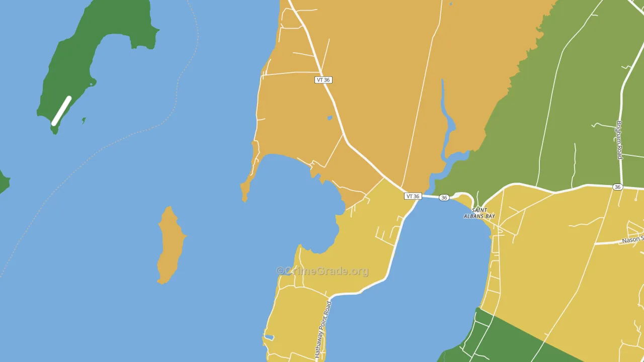 St. Albans Bay, VT Map of Murder Rates