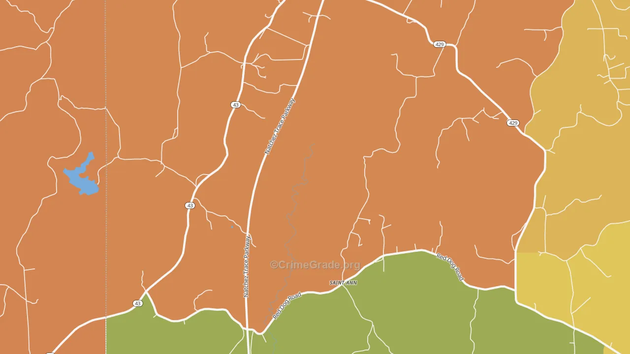 St. Ann, MS Map of Murder Rates