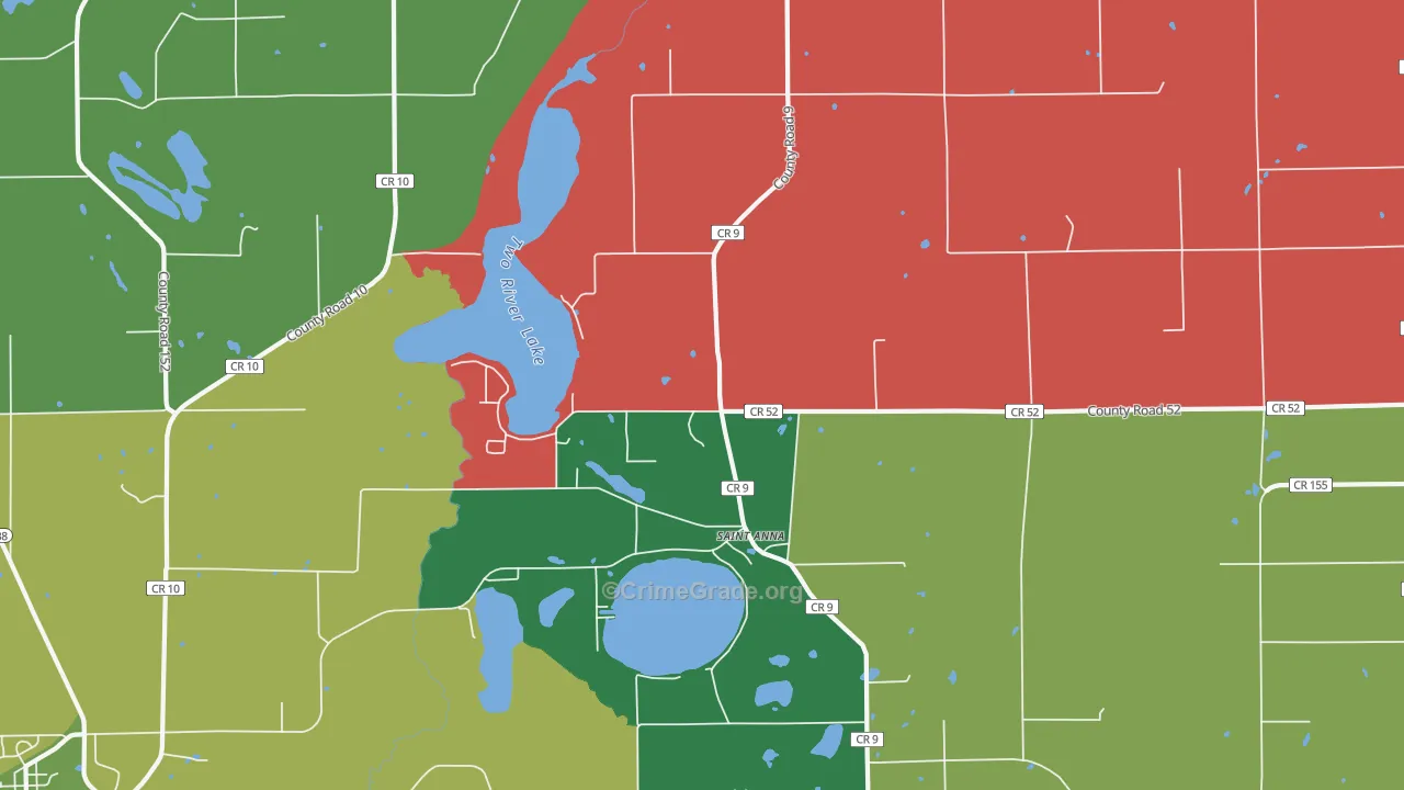 St. Anna, MN Map of Murder Rates