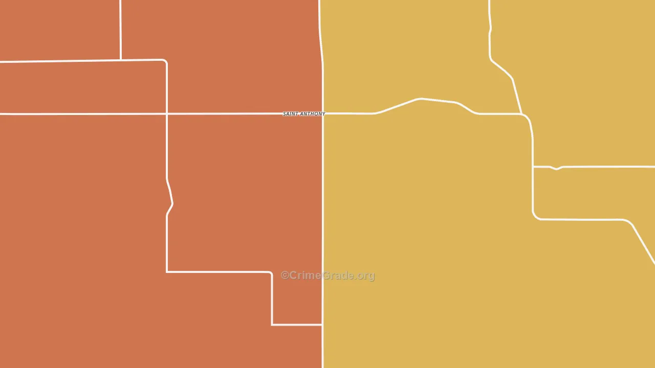 St. Anthony, ND Map of Murder Rates