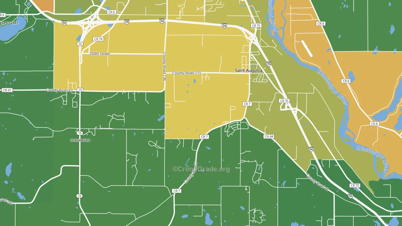 St. Augusta, MN Map of Murder Rates
