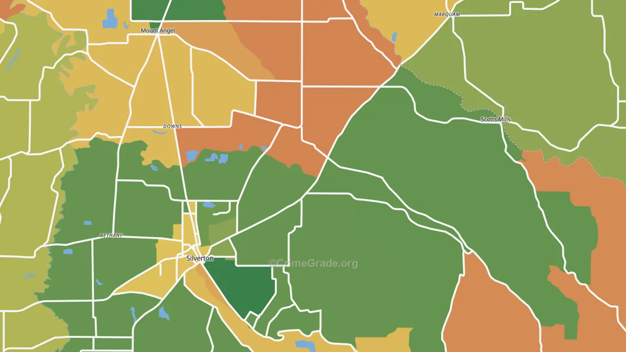 St. Benedict, OR Map of Murder Rates