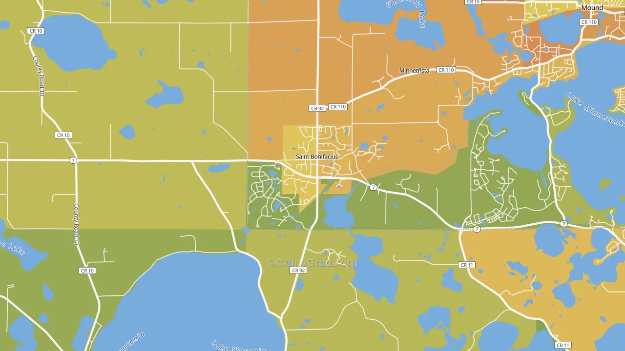 St. Bonifacius, MN Map of Murder Rates