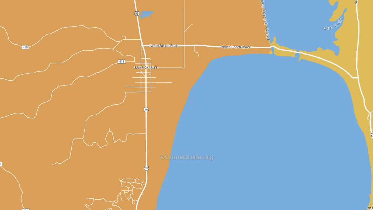 St. Charles, ID Map of Murder Rates