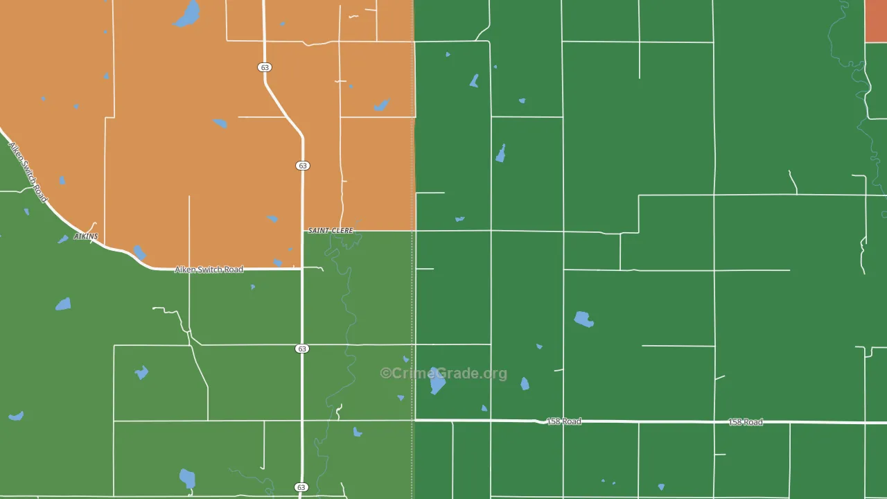 St. Clere, KS Map of Murder Rates