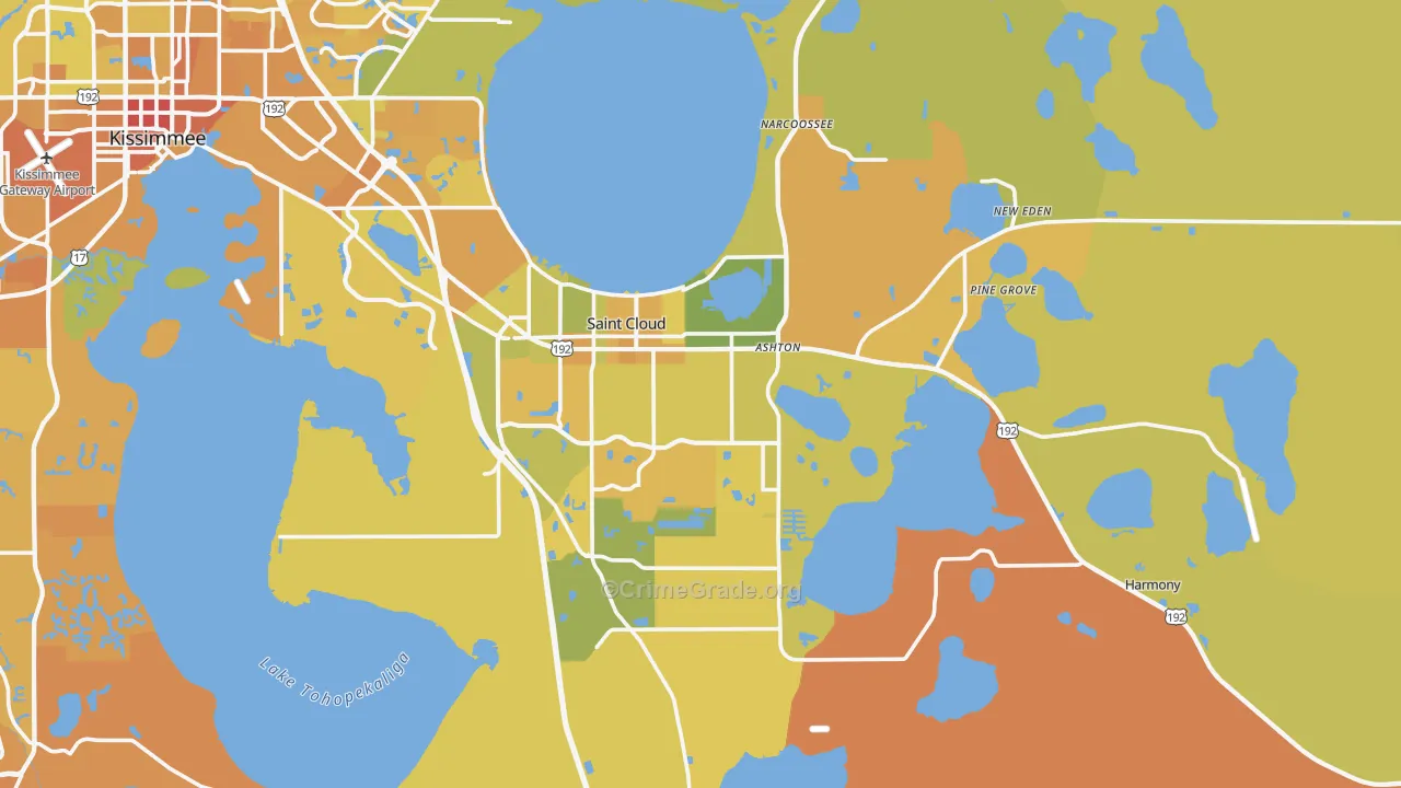 St. Cloud, FL Map of Murder Rates
