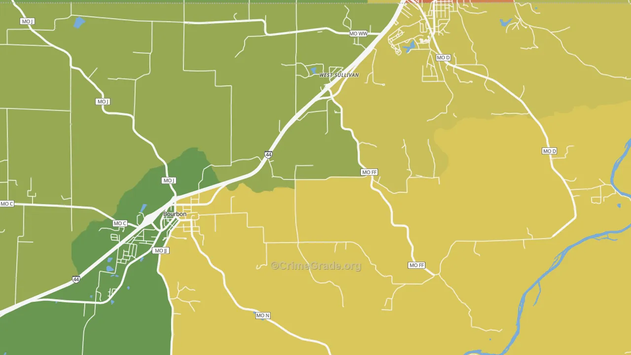St. Cloud, MO Map of Murder Rates