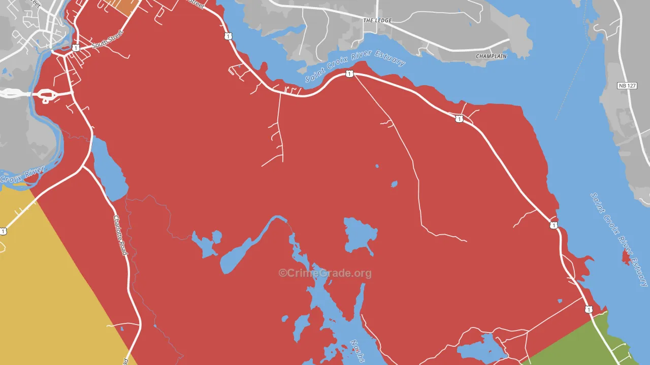 St. Croix Junction, ME Map of Murder Rates