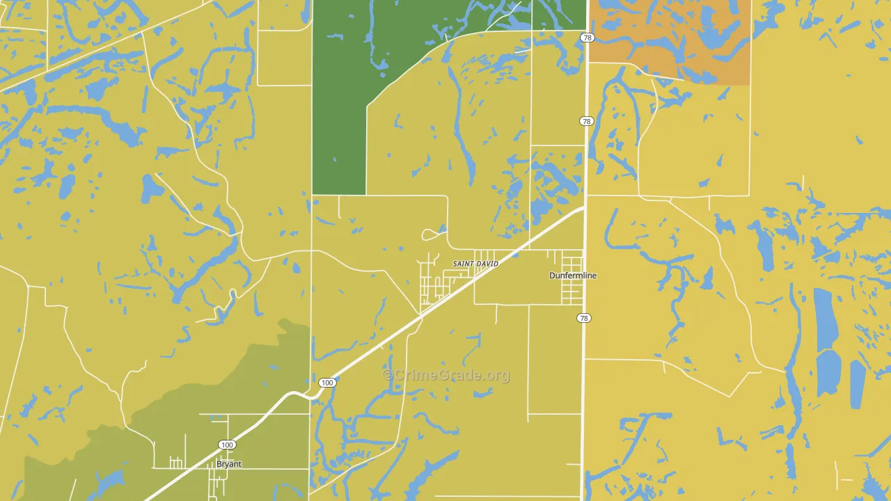 St. David, IL Map of Murder Rates