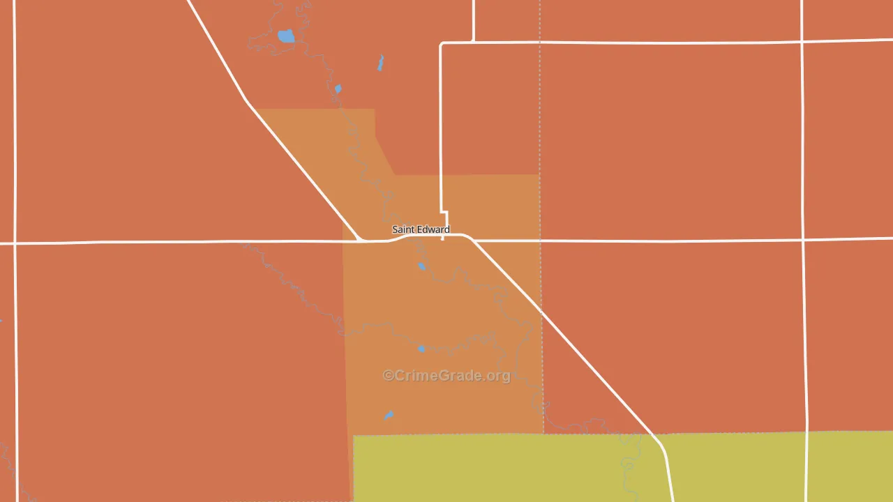 St. Edward, NE Map of Murder Rates