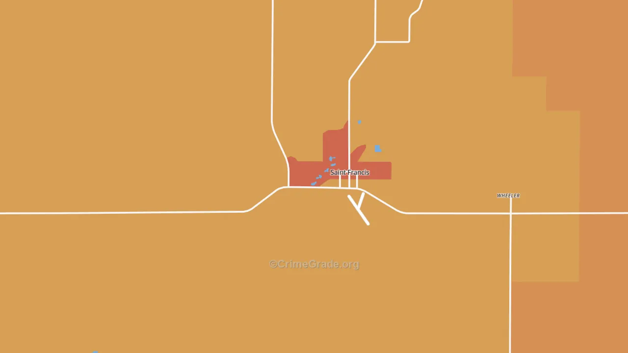 St. Francis, KS Map of Murder Rates