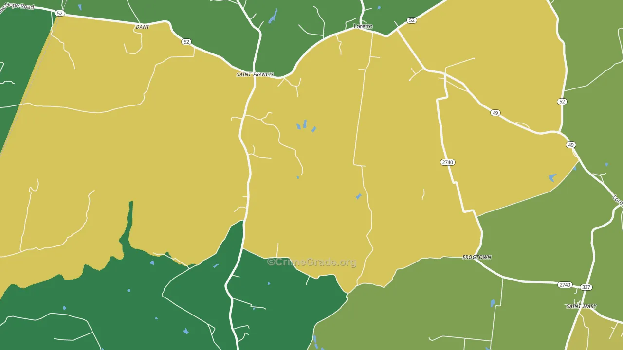 St. Francis, KY Map of Murder Rates