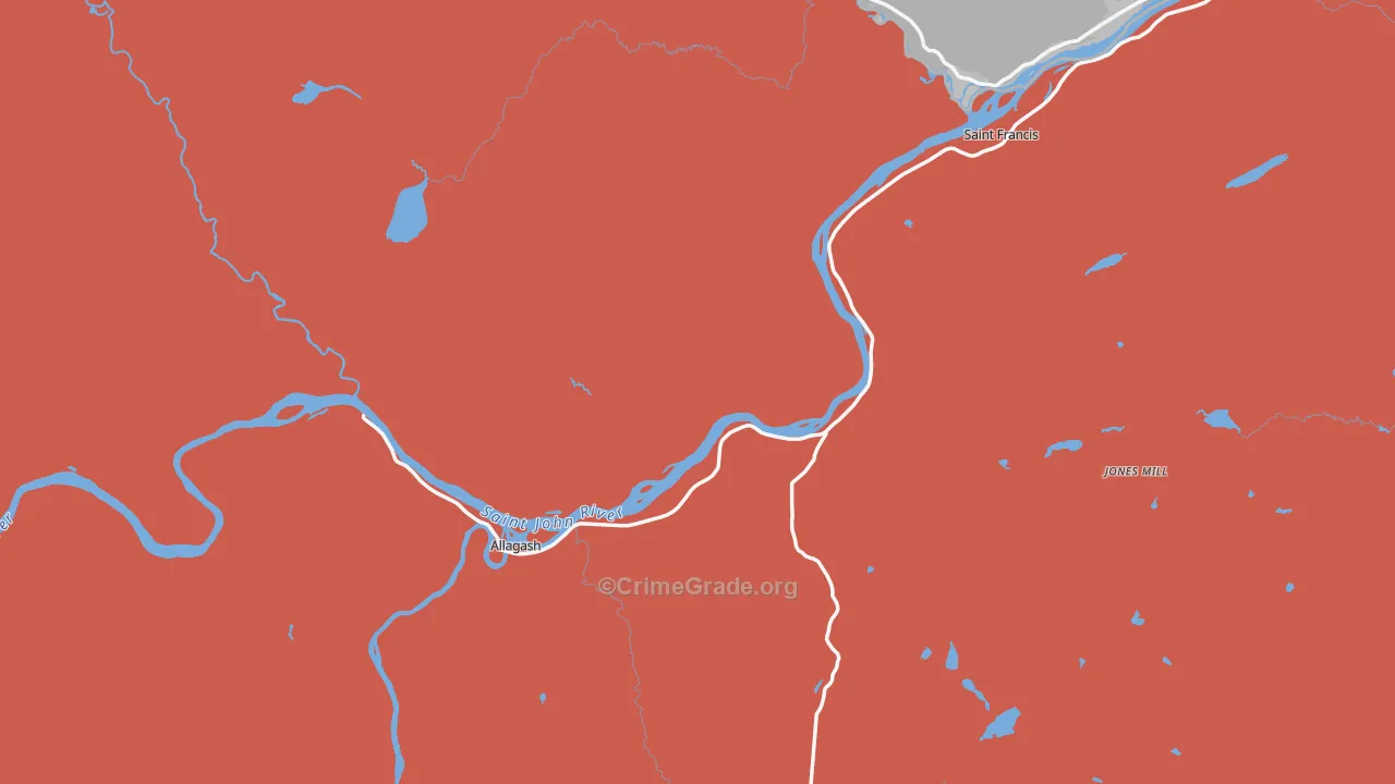 St. Francis, ME Map of Murder Rates