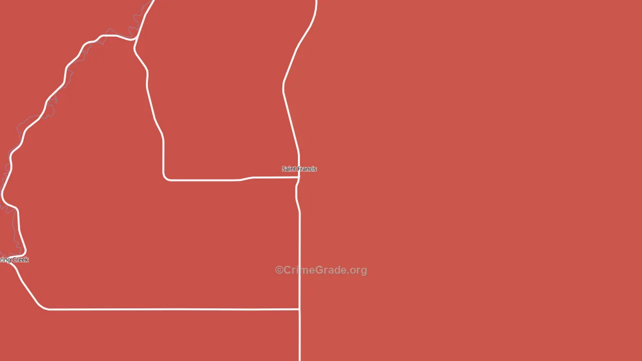 St. Francis, SD Map of Murder Rates