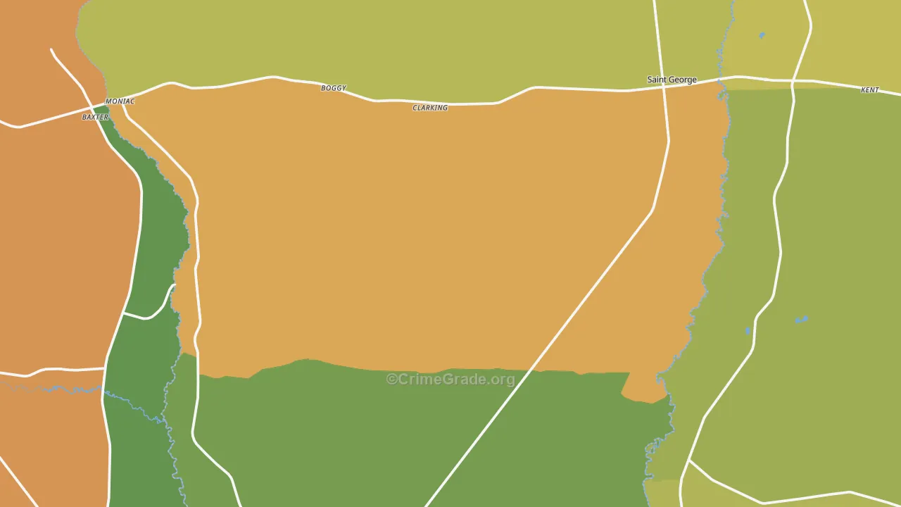 St. George, GA Map of Murder Rates