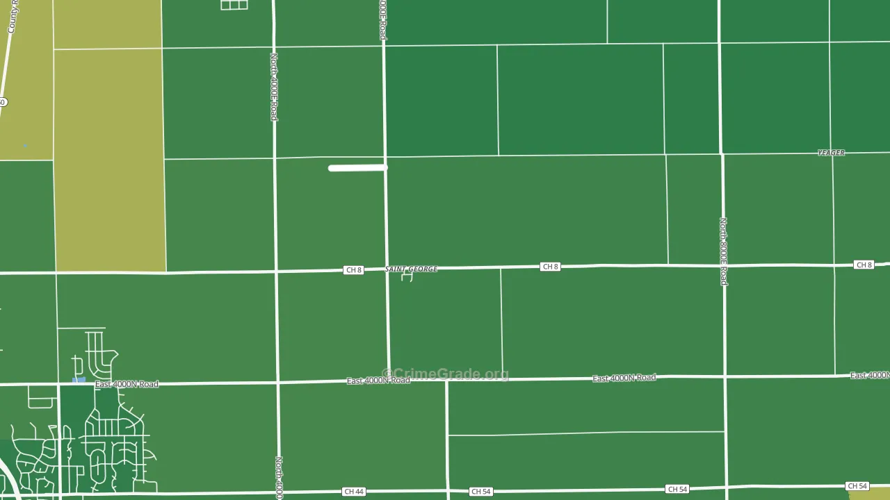 St. George, IL Map of Murder Rates