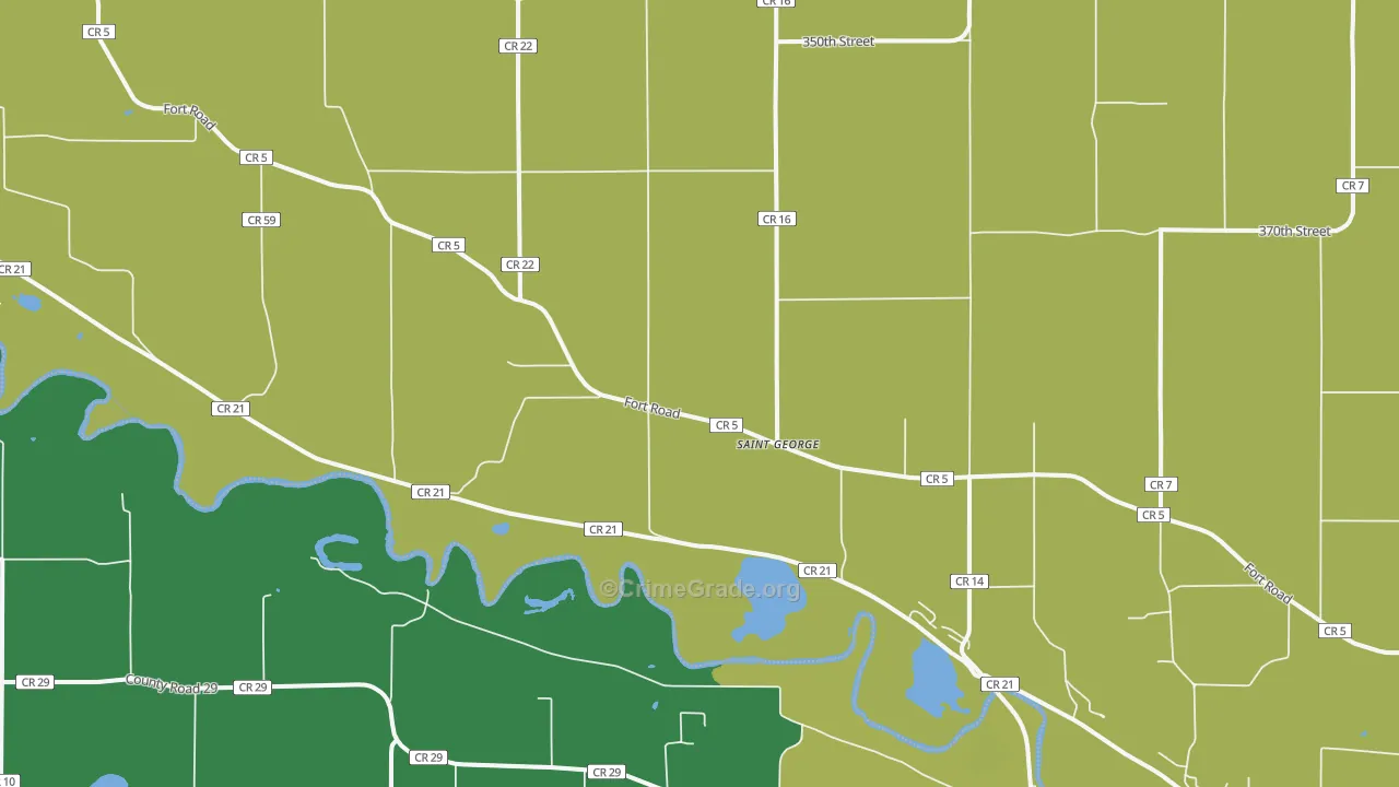 St. George, MN Map of Murder Rates