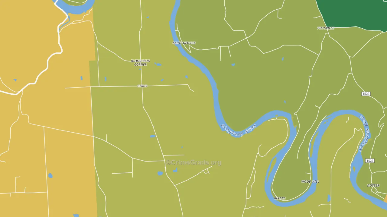 St. George, PA Map of Murder Rates