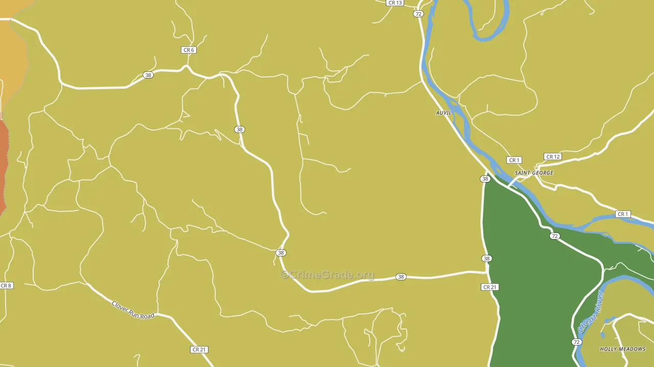 St. George, WV Map of Murder Rates