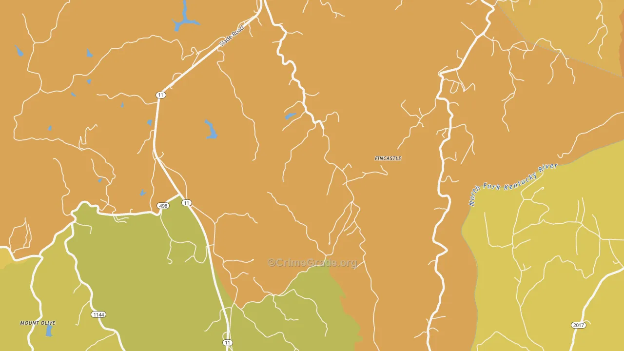 St. Helens, KY Map of Murder Rates