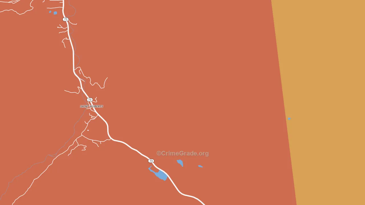 St. Huberts, NY Map of Murder Rates