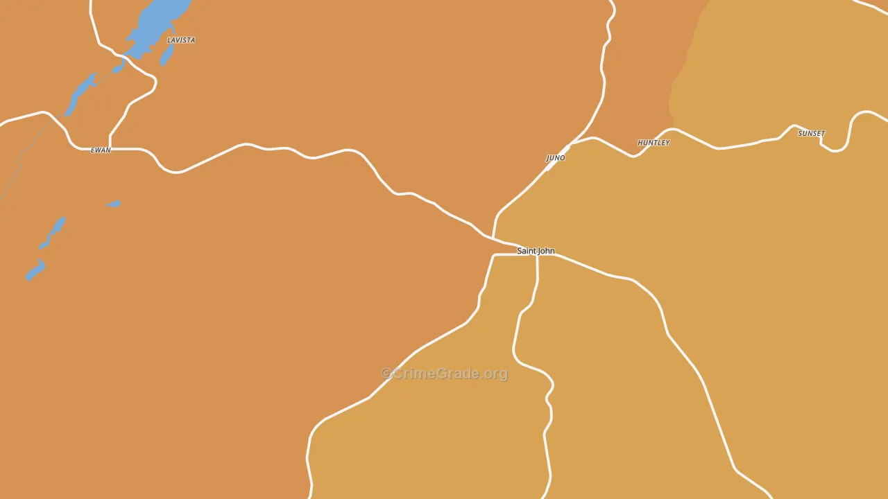 St. John, WA Map of Murder Rates