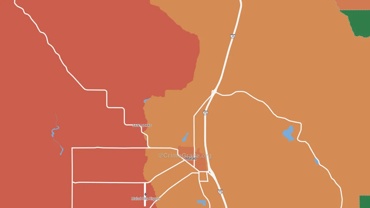 St. Johns, ID Map of Murder Rates