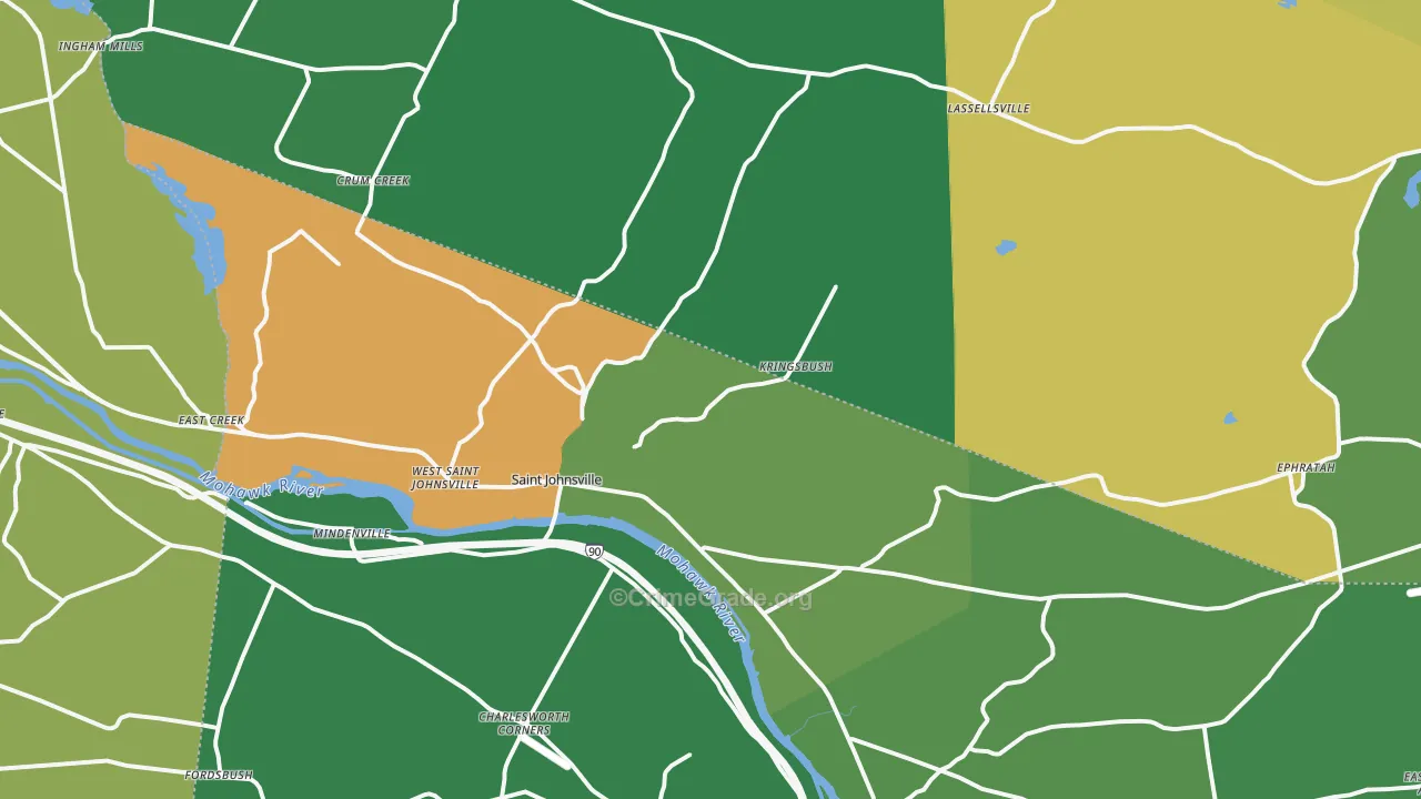 St. Johnsville, NY Map of Murder Rates