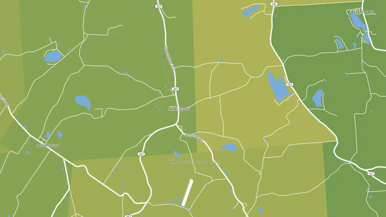 St. Joseph, PA Map of Murder Rates