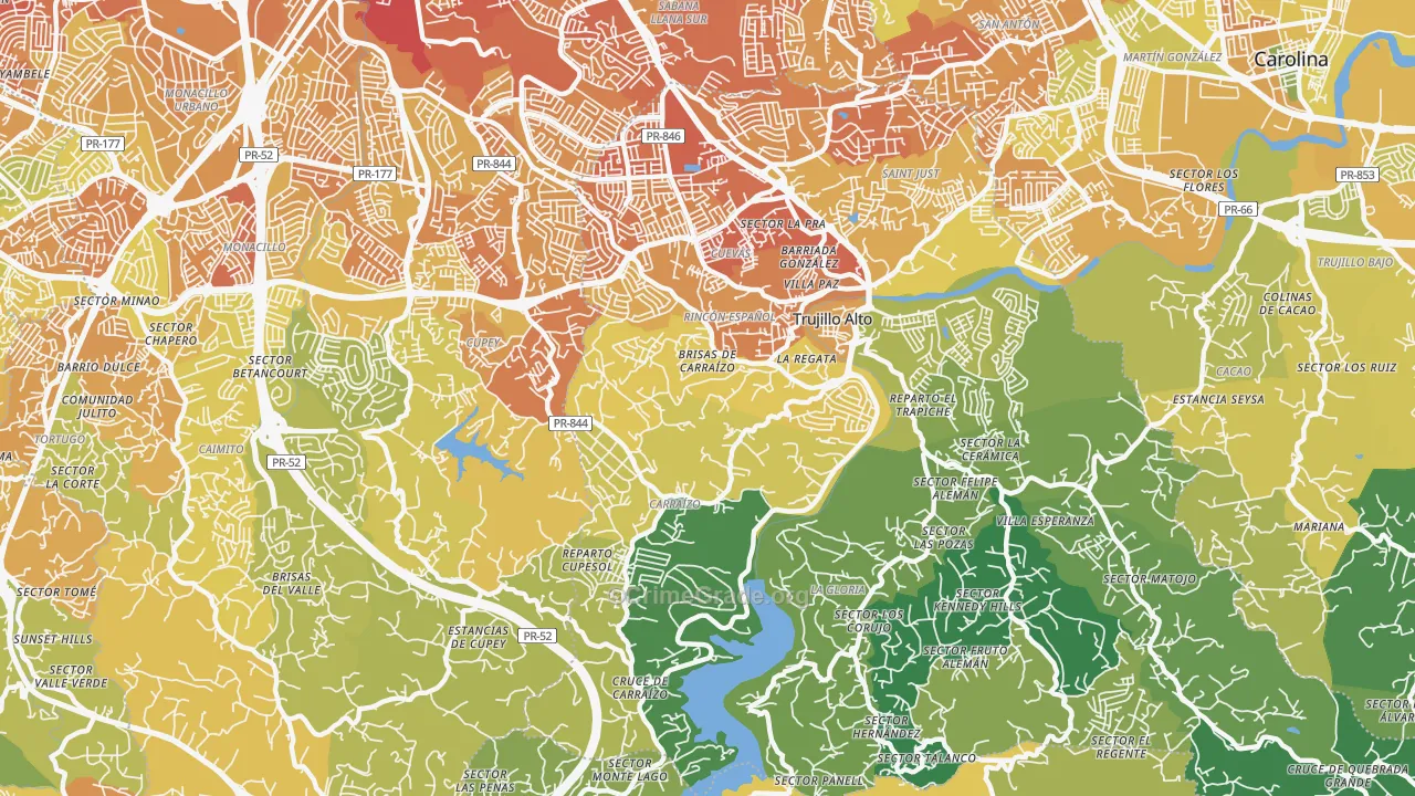 St. Just, PR Map of Murder Rates
