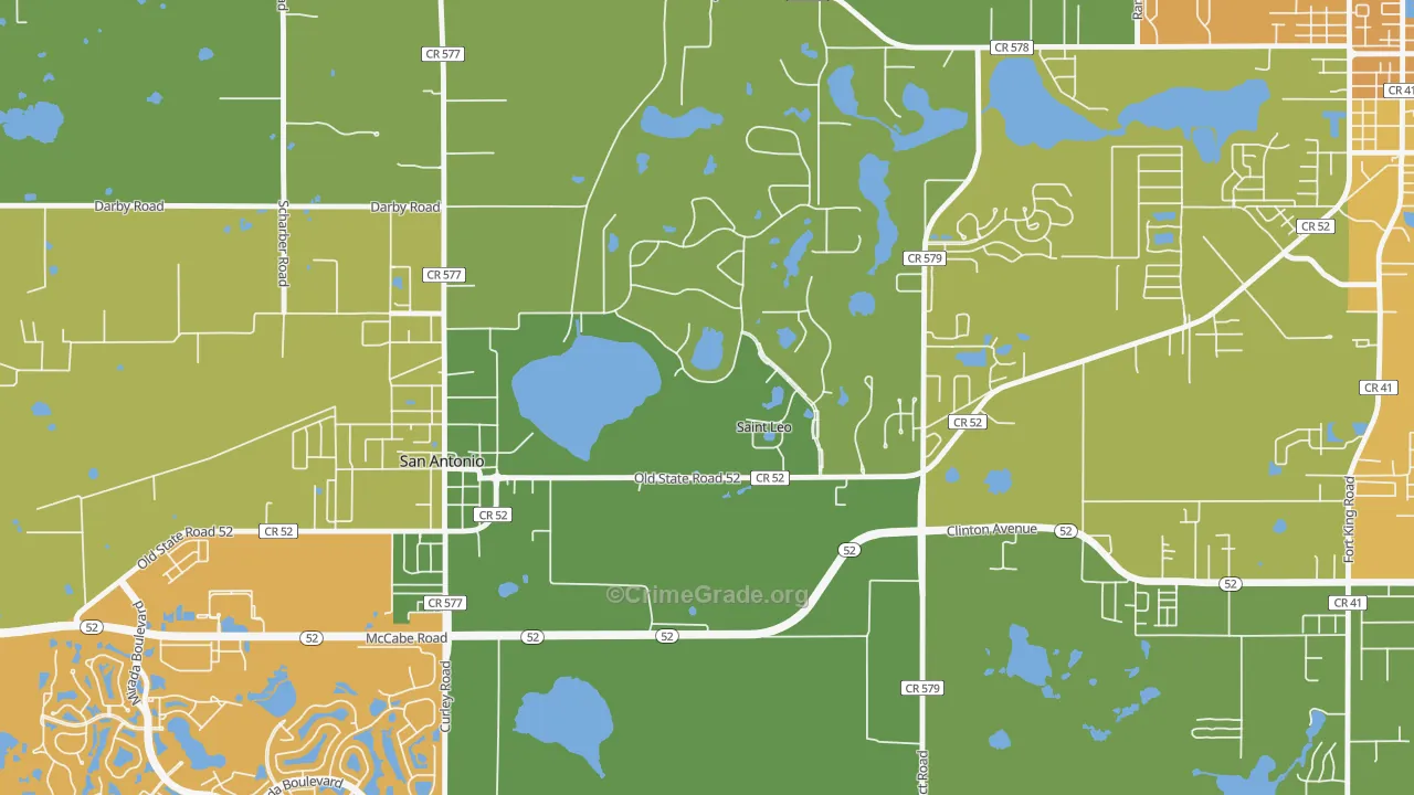 St. Leo, FL Map of Murder Rates