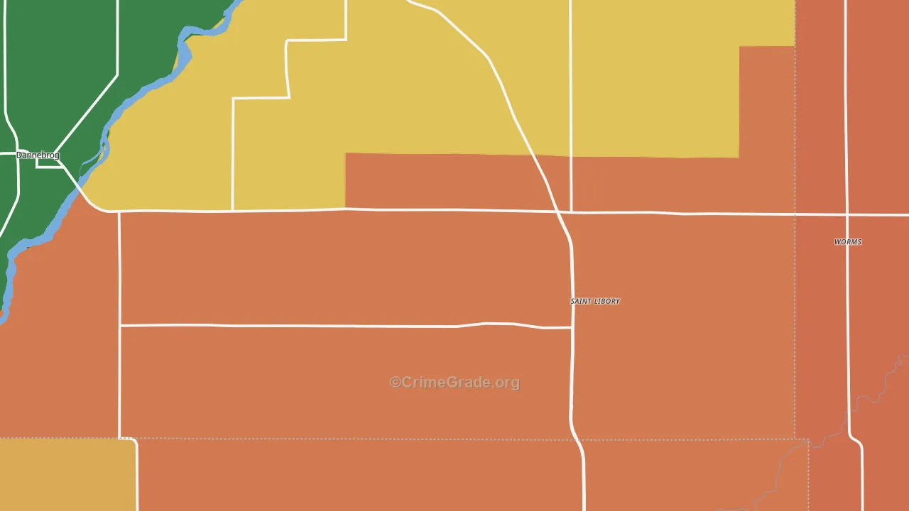 St. Libory, NE Map of Murder Rates