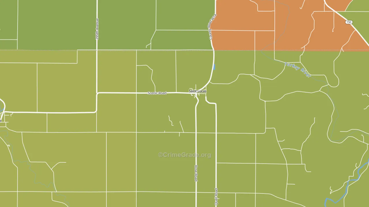St. Lucas, IA Map of Murder Rates